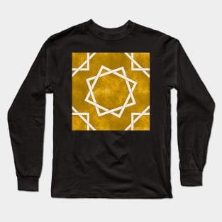 Octagrams on Honey Clouds Pattern Long Sleeve T-Shirt